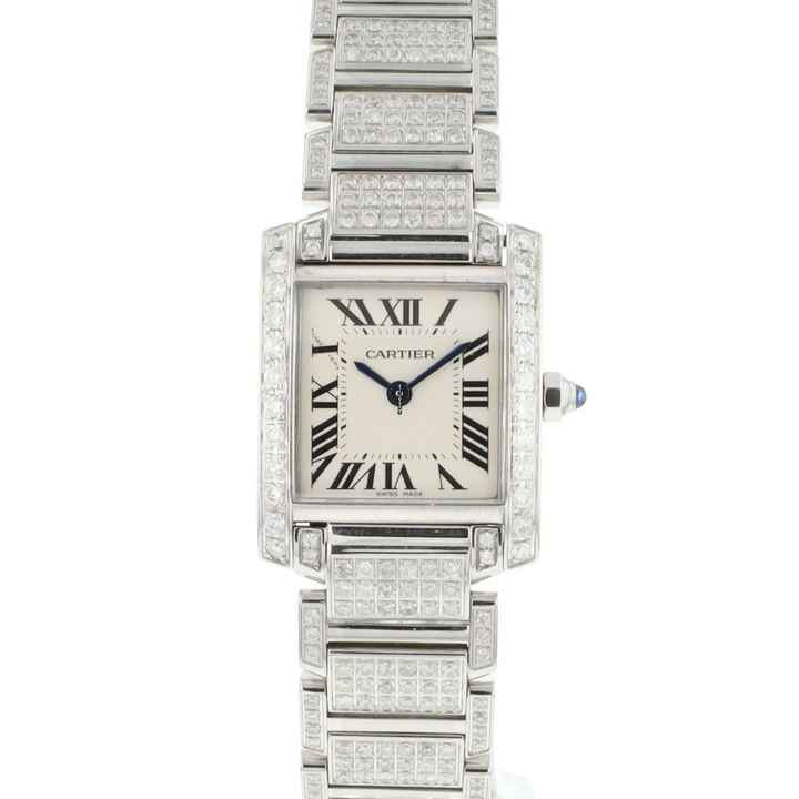  Cartier Tank Française PM Steel Iced Out </h1> 