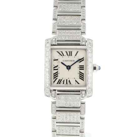  Cartier Tank Française PM Steel Iced Out </h1> 
