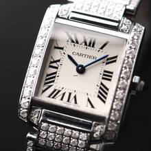 Thumbnail von Cartier Tank Française PM Steel Iced Out </h1>