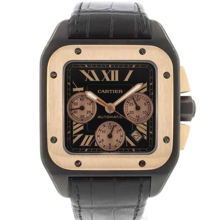 Cartier Santos 100 XL Steel Rosegold Chronograph </h1> 