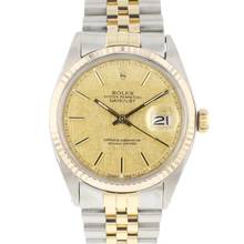 Thumbnail von Rolex Datejust 36 Steel Gold Jubilee Fluted Linen Dial </h1>