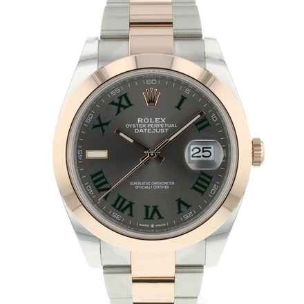  Rolex Datejust 41 Steel Everose Gold Wimbledon NEW  