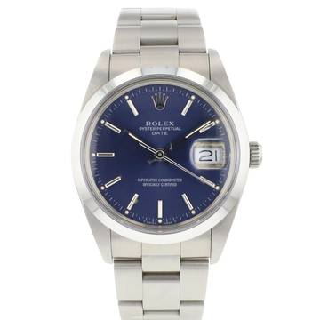  Rolex Oyster Perpetual Date 34MM Steel Blue Dial </h1> 
