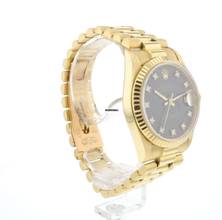 Thumbnail von Rolex Datejust 31 Midsize President Yellow Gold Factory Black Diamond Dial </h1>