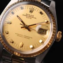 Thumbnail von Rolex Oyster Perpetual Date 34MM Steel Gold Champagne Dial </h1>