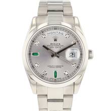 Thumbnail von Rolex Day-Date 36 White Gold Silver Diamond Baguette Dial </h1>
