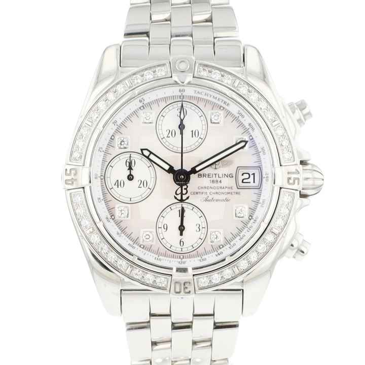  Breitling Chrono Cockpit Chronograph Steel MoP Factory Diamonds </h1> 