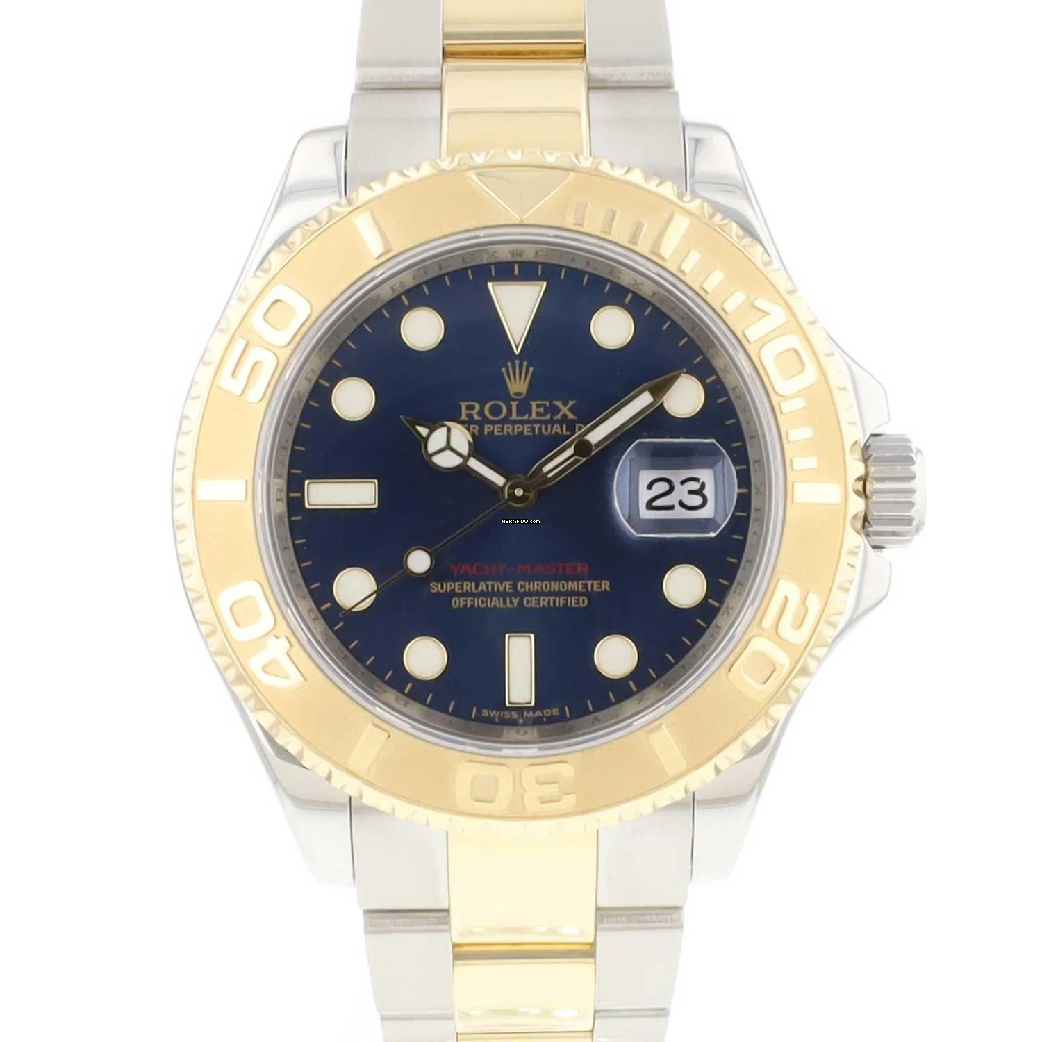  Rolex Yacht-Master 40 Steel / Gold Blue Dial Rehaut </h1> 