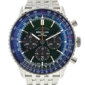  Breitling Navitimer Chronograph Automatic 46 Steel Green Dial NEW 2025  