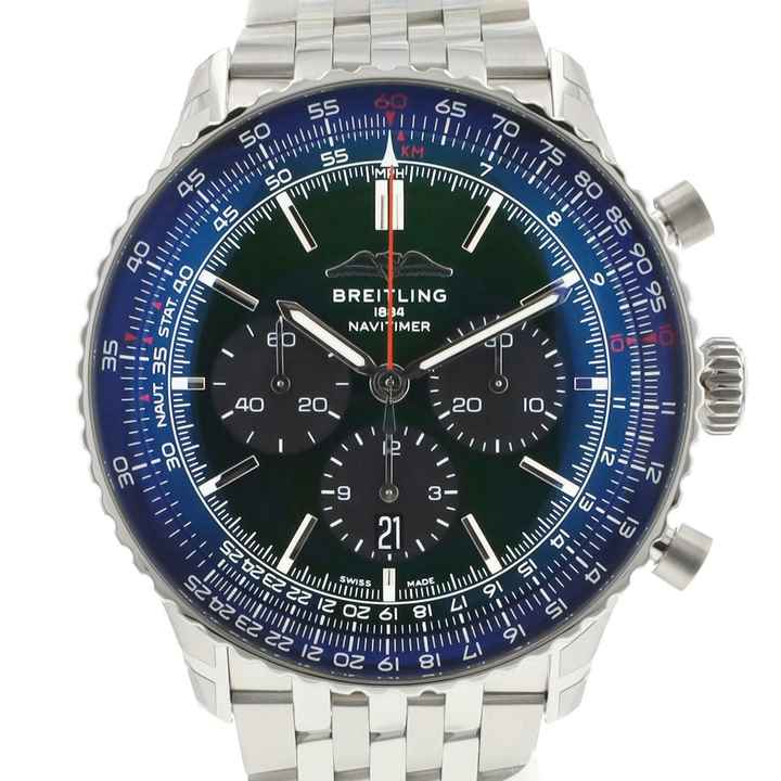  Breitling Navitimer Chronograph Automatic 46 Steel Green Dial NEW 2025  
