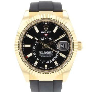  Rolex Sky-Dweller Oysterflex Yellow Gold Black Dial </h1> 