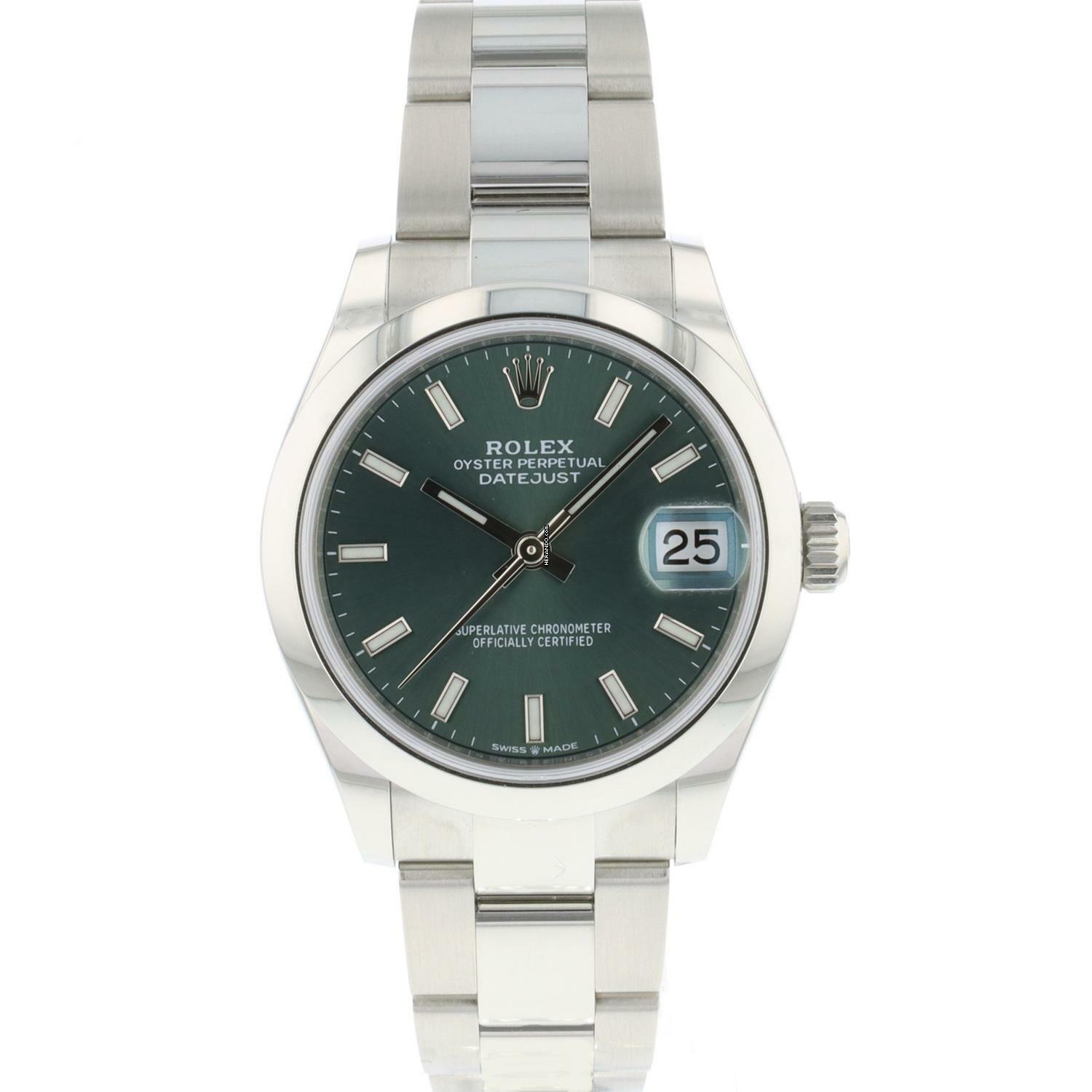  Rolex Datejust 31 Midsize Green Dial  