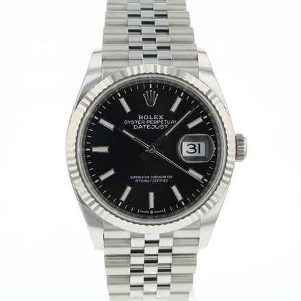  Rolex Datejust 36 Fluted Jubilee Black Dial </h1> 
