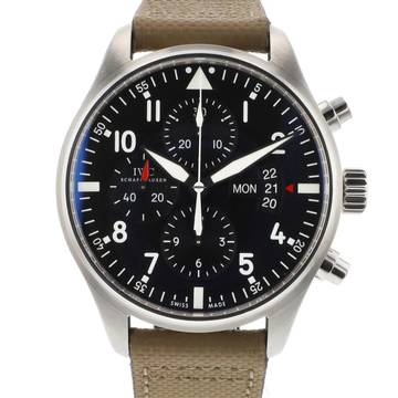  IWC Fliegeruhr Chronograph Pilot's Watch Chronograph Day-Date 43 Steel Black Dial </h1> 