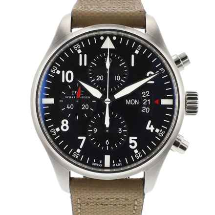  IWC Fliegeruhr Chronograph Pilot's Watch Chronograph Day-Date 43 Steel Black Dial </h1> 