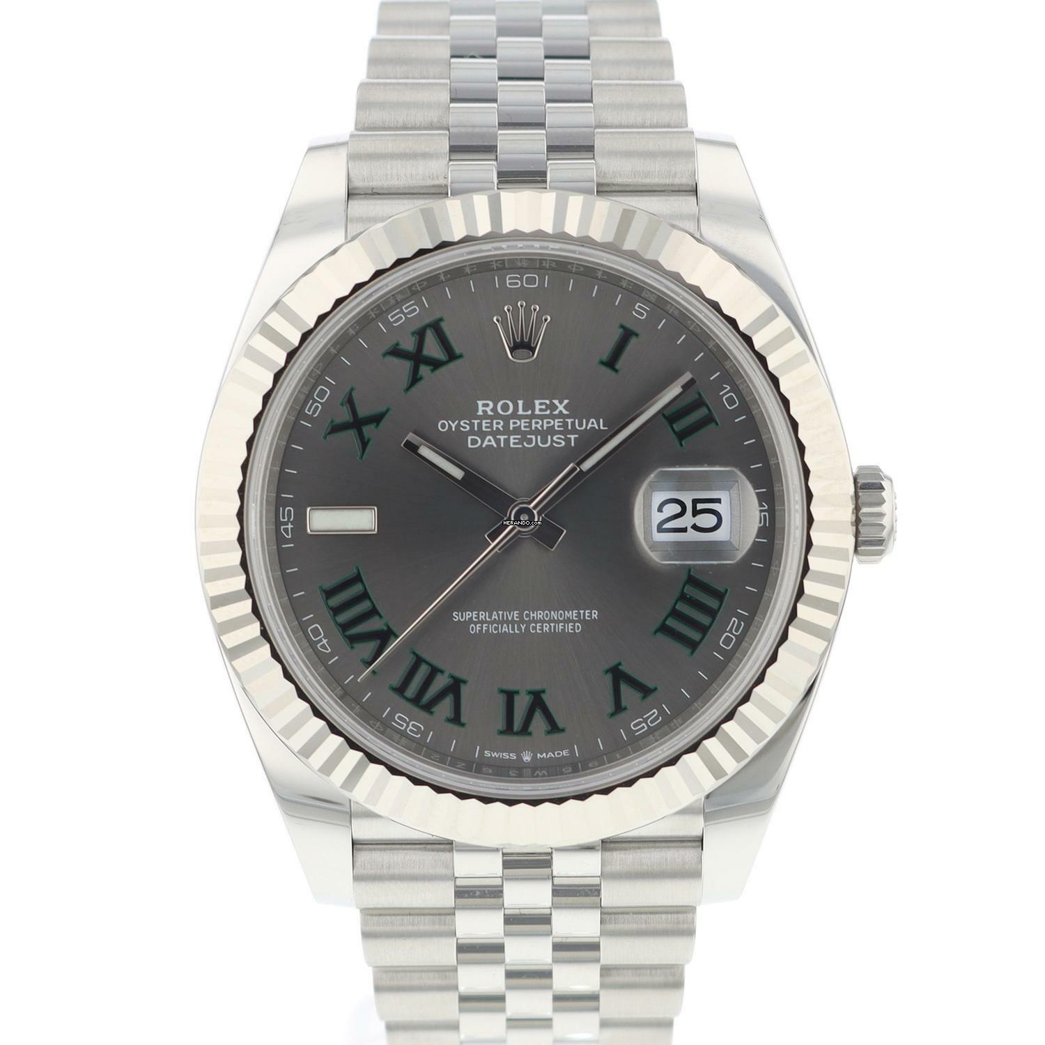  Rolex Datejust 41 Fluted Jubilee Wimbledon Dial NEW 2025 