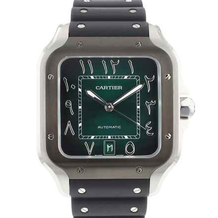  Cartier Santos De Cartier Large Green Arabic Dial NEW 2025 </h1> 
