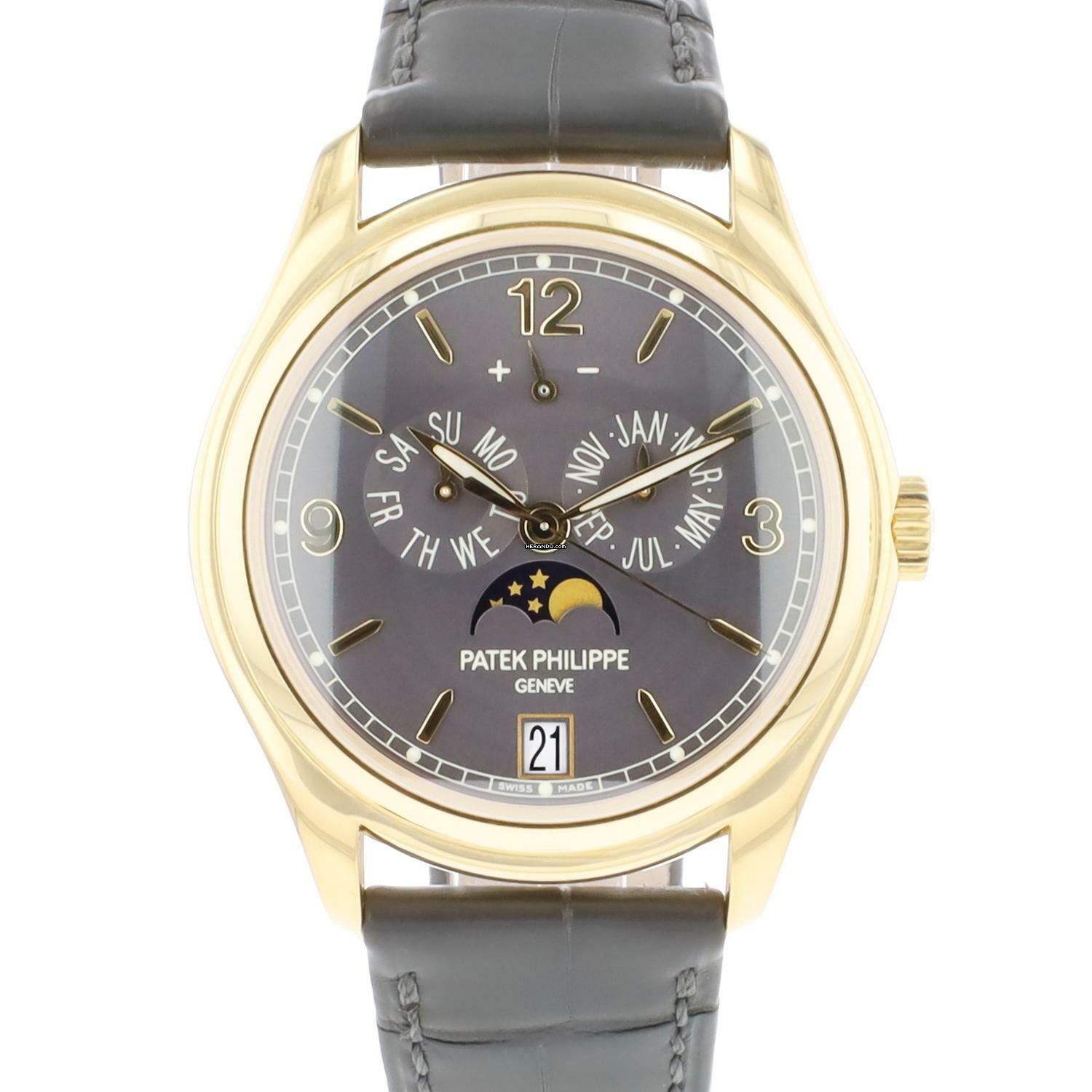  Patek Philippe Annual Calendar Yellow Gold Grey Dial </h1> 