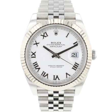  Rolex Datejust 41 Fluted Jubilee White Roman Dial </h1> 