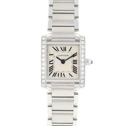  Cartier Tank Française PM Steel Factory Diamonds </h1> 