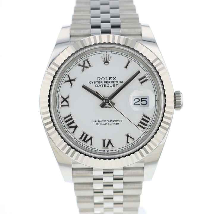  Rolex Datejust 41 Fluted Jubilee White Roman Dial NEW 2025 </h1> 