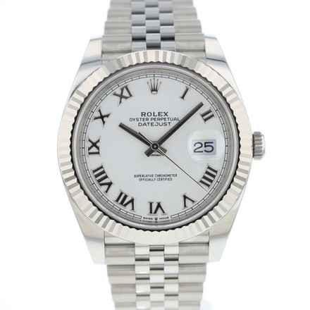  Rolex Datejust 41 Fluted Jubilee White Roman Dial NEW 2025 </h1> 
