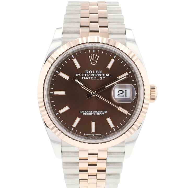  Rolex Datejust 36 Steel Everosegold Jubilee Fluted Choco Dial </h1> 