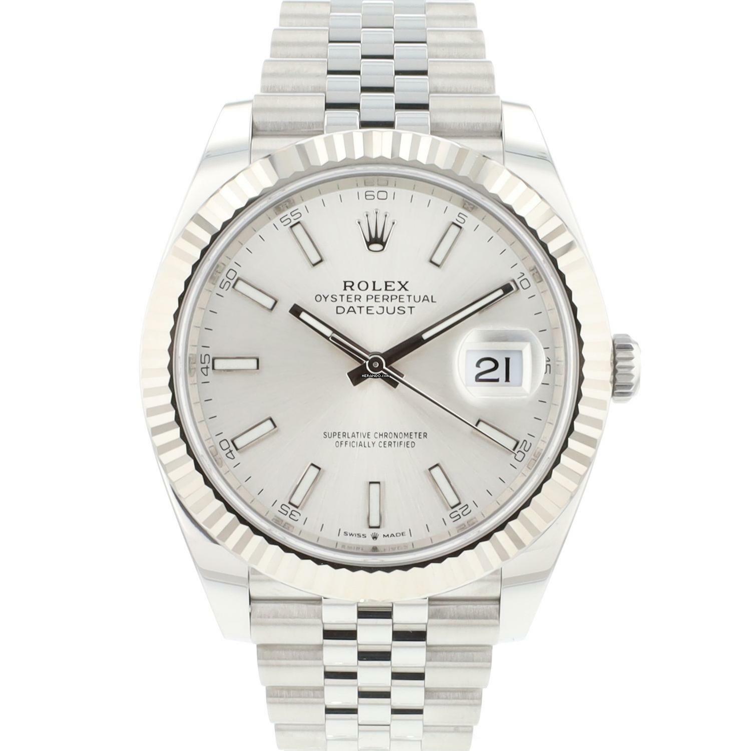  Rolex Datejust 41 Jubilee Fluted Silver Dial </h1> 