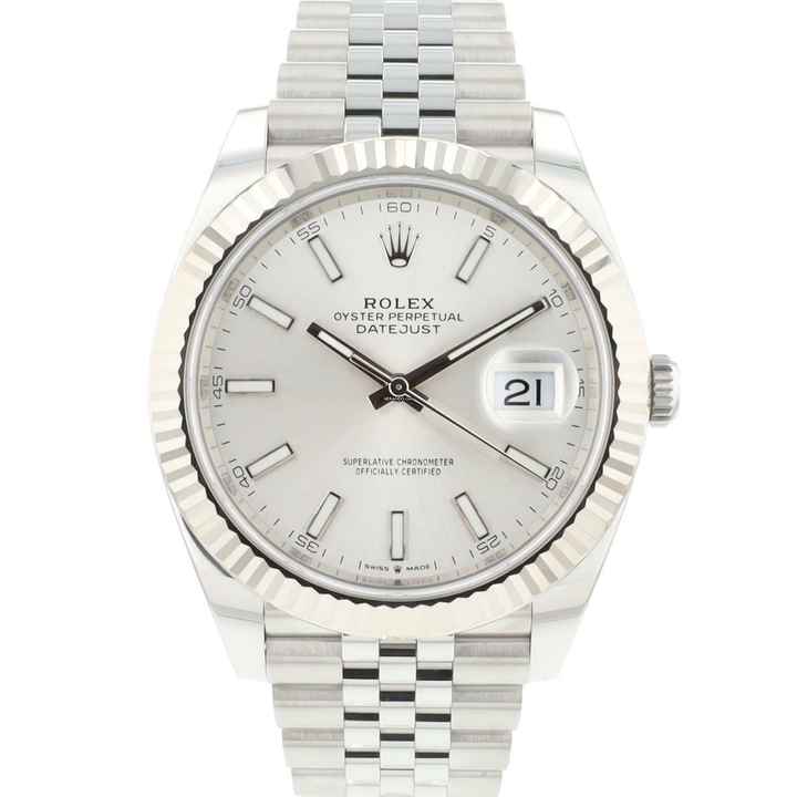  Rolex Datejust 41 Jubilee Fluted Silver Dial </h1> 