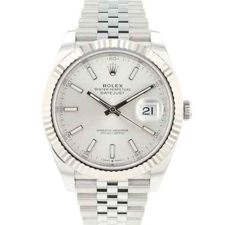  Rolex Datejust 41 Jubilee Fluted Silver Dial </h1> 