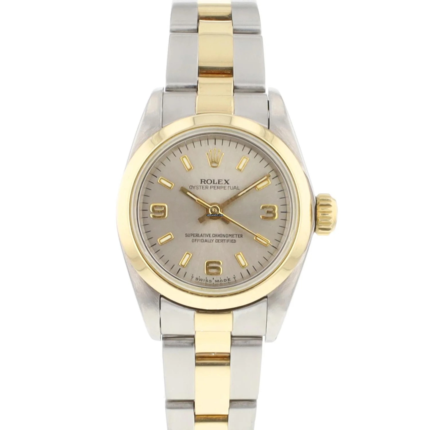  Rolex Oyster Perpetual 26 Lady 26MM Steel/Gold Grey Dial </h1> 