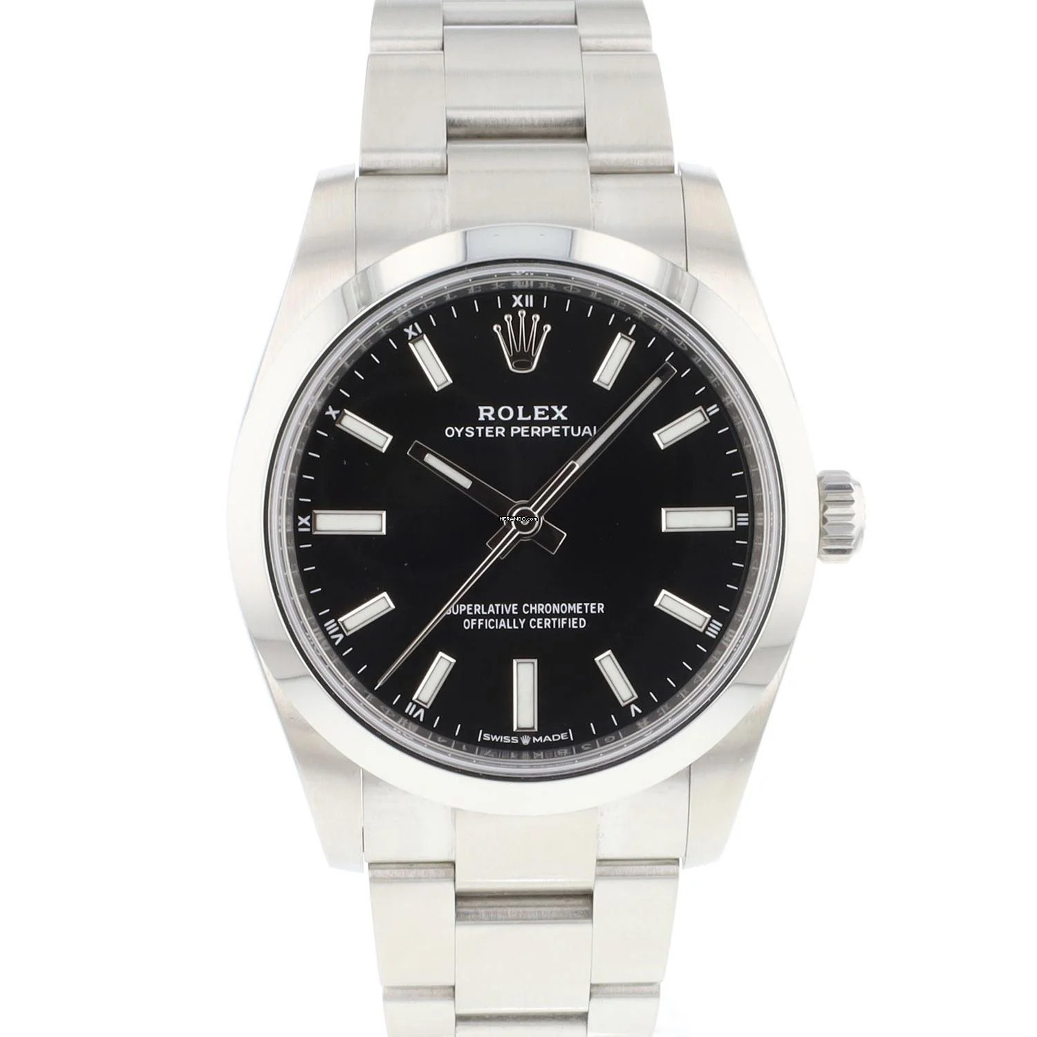Rolex Oyster Perpetual 34 Bright Black Dial
