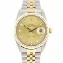 Thumbnail von Rolex Datejust 36 Steel Gold Jubilee Fluted Champagne Diamond Dial </h1>