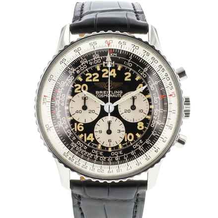  Breitling Navitimer Cosmonaute Steel Black Dial  