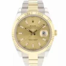 Thumbnail von Rolex Datejust 41 Steel Gold Fluted Oyster Champagne Dial </h1>