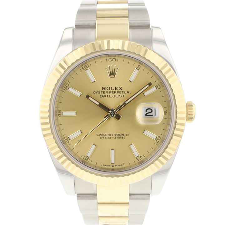  Rolex Datejust 41 Steel Gold Fluted Oyster Champagne Dial </h1> 
