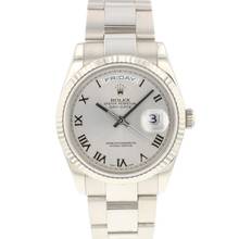 Thumbnail von Rolex Day-Date 36 White Gold Silver Roman Dial FULL SET </h1>
