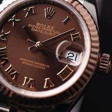 Thumbnail von Rolex Lady-Datejust 28 Steel Everose Gold Jubilee Fluted Choco Roman Dial