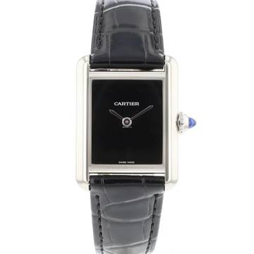  Cartier Tank Must Small Steel Black Dial NEW  