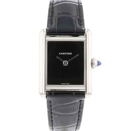  Cartier Tank Must Small Steel Black Dial NEW  