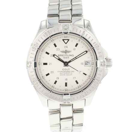  Breitling Colt Automatic 38 Automatic Steel Silver Dial </h1> 