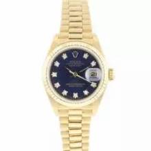 Thumbnail von Rolex Lady-Datejust 26 Yellow Gold President Blue Diamond Dial </h1>