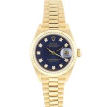 Thumbnail von Rolex Lady-Datejust 26 Yellow Gold President Blue Diamond Dial </h1>
