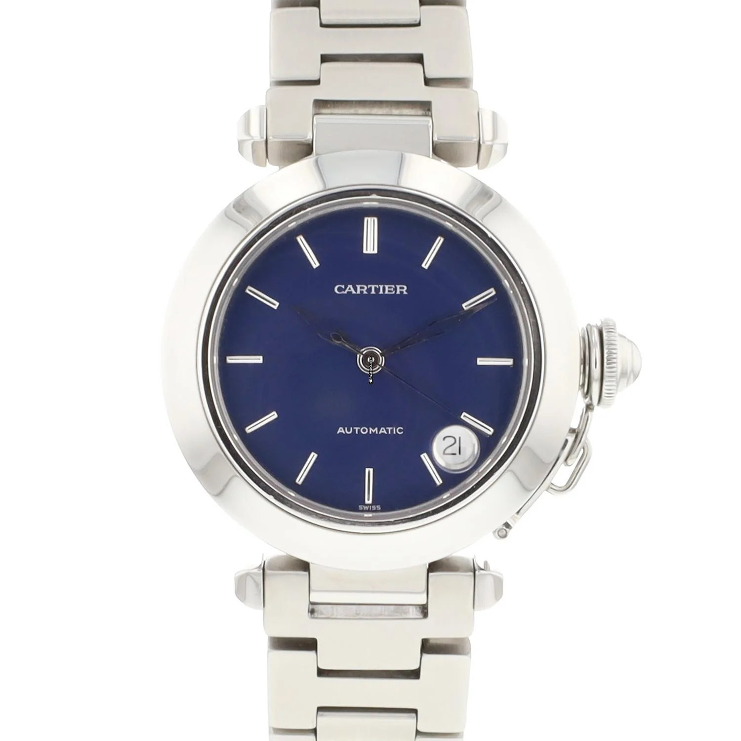  Cartier Pasha C Automatic Blue Dial  