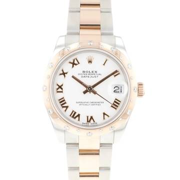  Rolex Datejust 31 Steel Everosegold White Roman Dial Diamonds </h1> 