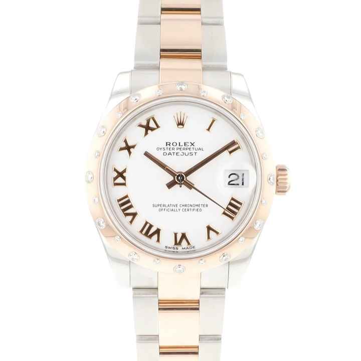  Rolex Datejust 31 Steel Everosegold White Roman Dial Diamonds </h1> 