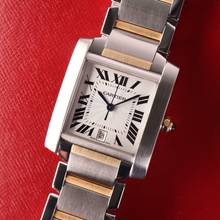 Thumbnail von Cartier Tank Française GM Automatic Steel/Gold </h1>