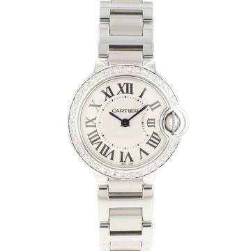  Cartier Ballon Bleu 28mm Steel Diamonds </h1> 