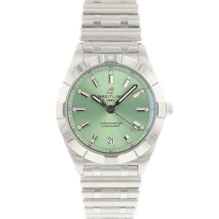  Breitling Chronomat 32mm Diamond Green Dial </h1> 