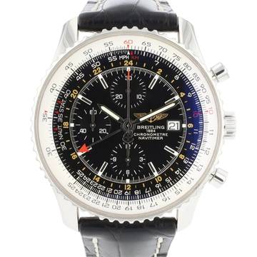 Breitling Navitimer World GMT Chronograph Black Dial </h1> 